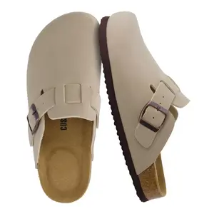 CUSHIONAIRE Hana Womens Clogs | Comfortable Vegan Suede Clogs for Women | Slip On Potato Shoes with Cork Footbed  Stone 10