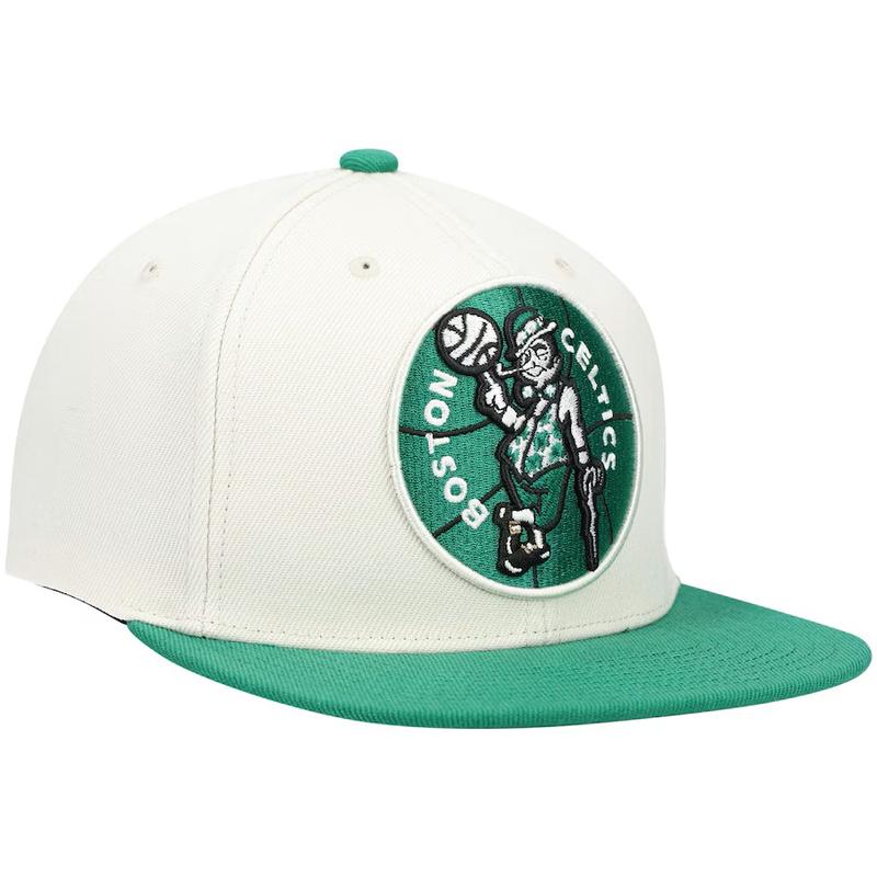 Mitchell & Ness Off Wht/Green NBA Boston Celtics Natural XL HWC Snapback