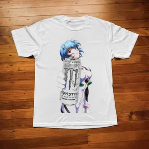 [Sale Up To 30%] Evangelion Rei Ayanami Monster Parody White Tee