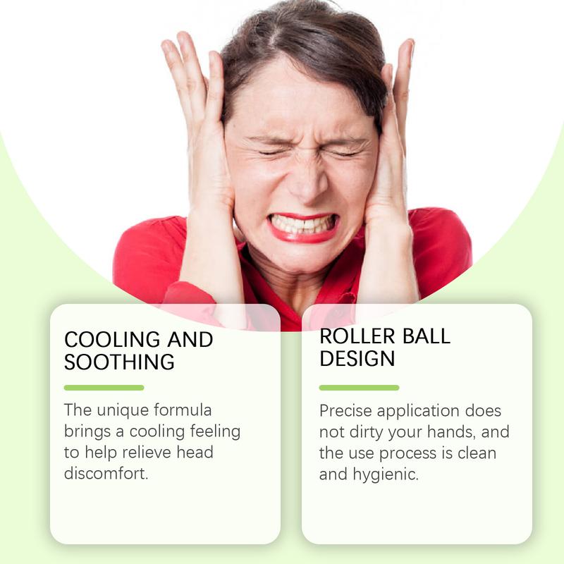 【Buy 1 Get 1 Free】Migraine Stick Rollon - Fast Cooling Comfort for Your Head. Aromatherapy with Peppermint & Other Essential Oils.