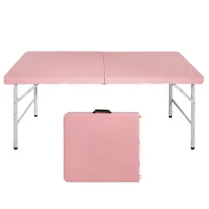 4ft Portable Folding Table Indoor&Outdoor Maximum Weight 135KG Foldable Table for Camping