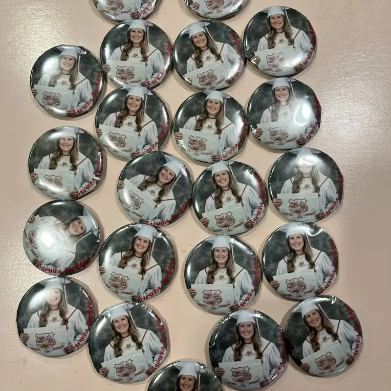 Custom & Personalized Occasion Buttons - Customizable Event Buttons for Weddings, Birthdays