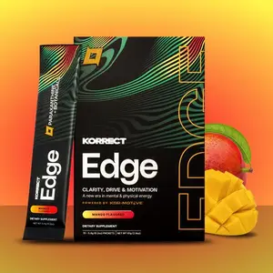 Korrect Edge Mango Flavored Precision Performance Blend for Enhanced Focus Mental Clarity & Sustained Attention