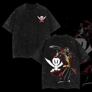 Power Rangers Gokai Red Captain Marvelous T-Shirt | Vintage Oversized Washed Shirt | Heavyweight Cotton Streetwear | Unisex Retro Hero Graphic T-shirt | Classic 2000s Action Aesthetic | Vintage Tokusatsu Oversized Top | Otaku Core Streetwear