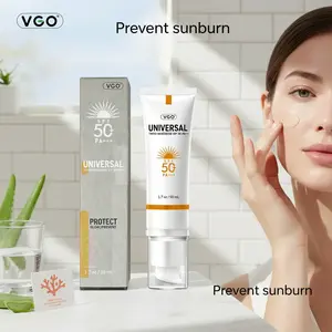 VGO SPF50+ Tinted Moisturizer for Face & Body - UV Protection, Skin-Soothing, Hydrating Beauty & Personal Care Sunscreen