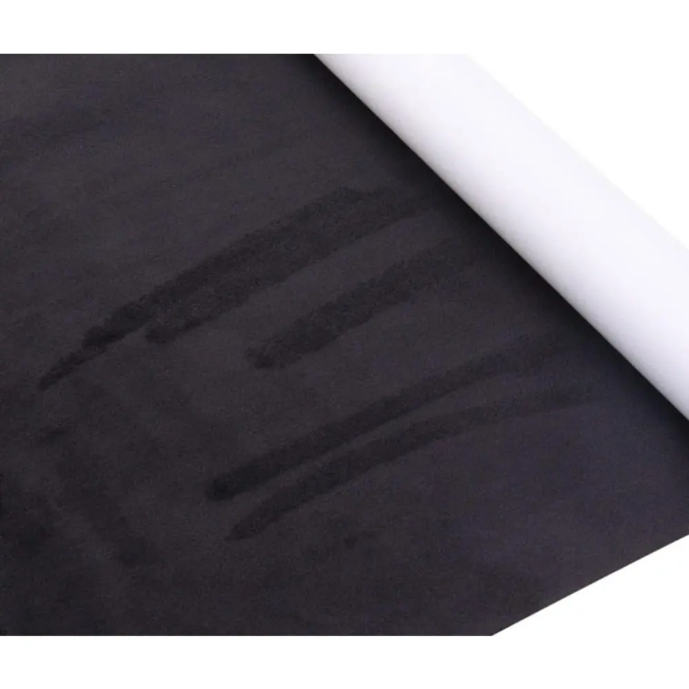 Self-Adhesive Microfiber Sheet - Black Imitation Suede Elastic Stretch Synthetic Leather Fabric (16.5in x 59in), Car Body Repair Accessory with Wipe Effect for Easy Restoration & Interior Decoration