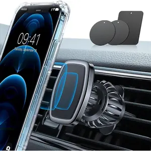 [New Deal] Magnetic Car Phone Holder, Upgraded Clip with 6 Strong Magnets, Case-Friendly Mount for Galaxy S25 & Smartphones, Soporte de Teléfono para Carro