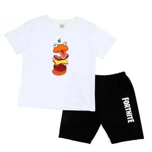 Fortnite Children's T-shirts Set Boys Summer Trend Baby Short Sleeve Shorts Two-piece Set