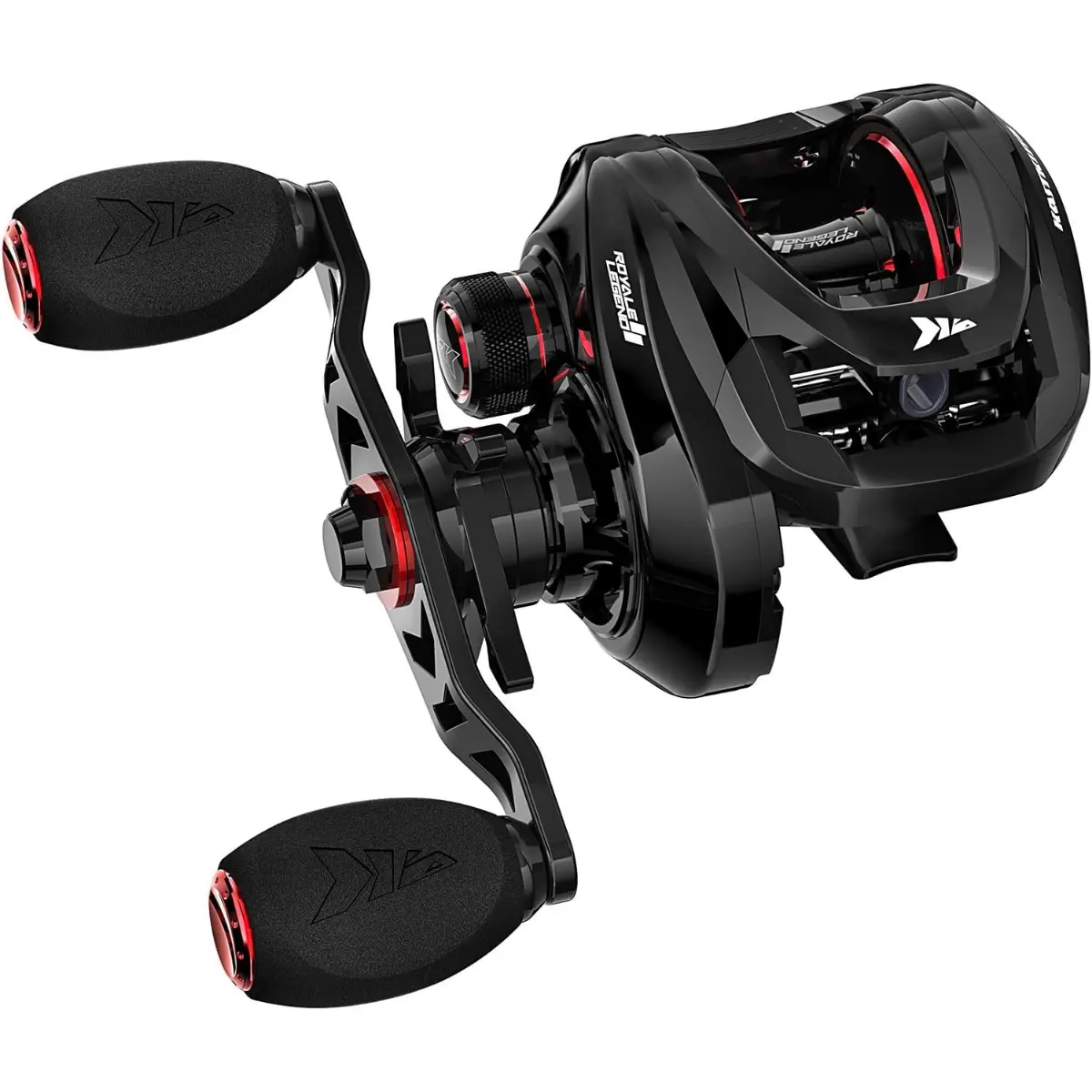 Kastking Royale Legend II Low Profile Baitcasting Fishing Reel - 17.6LB Carbon Fiber Drag, Cross-Fire Magnetic Brake Adjust, 7.2oz Lightweight Graphite Frame, 7.2:1 & 5.4:1 Gear Ratios, Concealed Cover, Modern