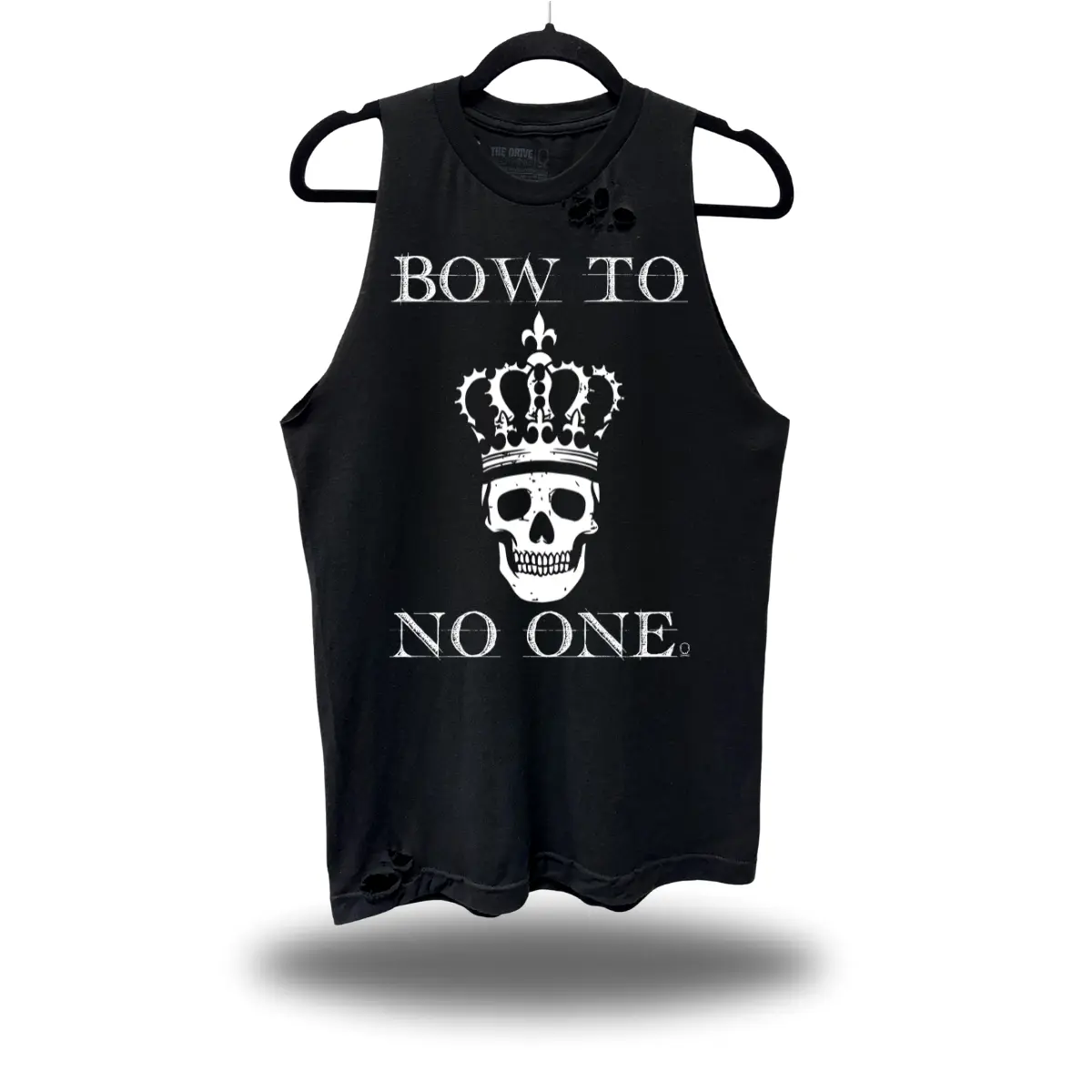 TheDriveClothing Bow To No One Road Rash Black Tank Top – Y2K Streetwear Graphic Tank, TikTok Viral Biker Fashion, Grunge Gym Outfit, Alt Goth Aesthetic, Urban Cowboy Streetwear, Skater Style Tee