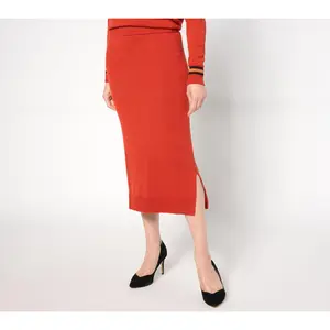 Studio Park X Shawn Killinger Sweater Skirt with Side Slit