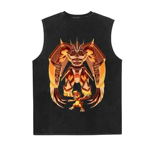 Digimon Anime Vintage Tank 90s Graphic Sleeveless Tank Tops Men Vest Streetwear Outfits Men Vacation Outfits Sleeveless Shirt
