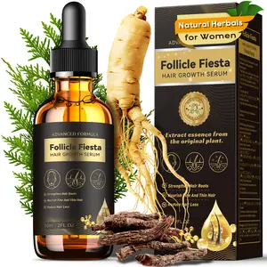 Hair Growth Oil Serum for Women, 100% Natural Herbal Extracts, Root Revive Visibly Thickening Fuller Hair, Follicle Stimulator Scalp Serum for Hair Loss/Shedding,Thin, Dry & Damaged Treatment