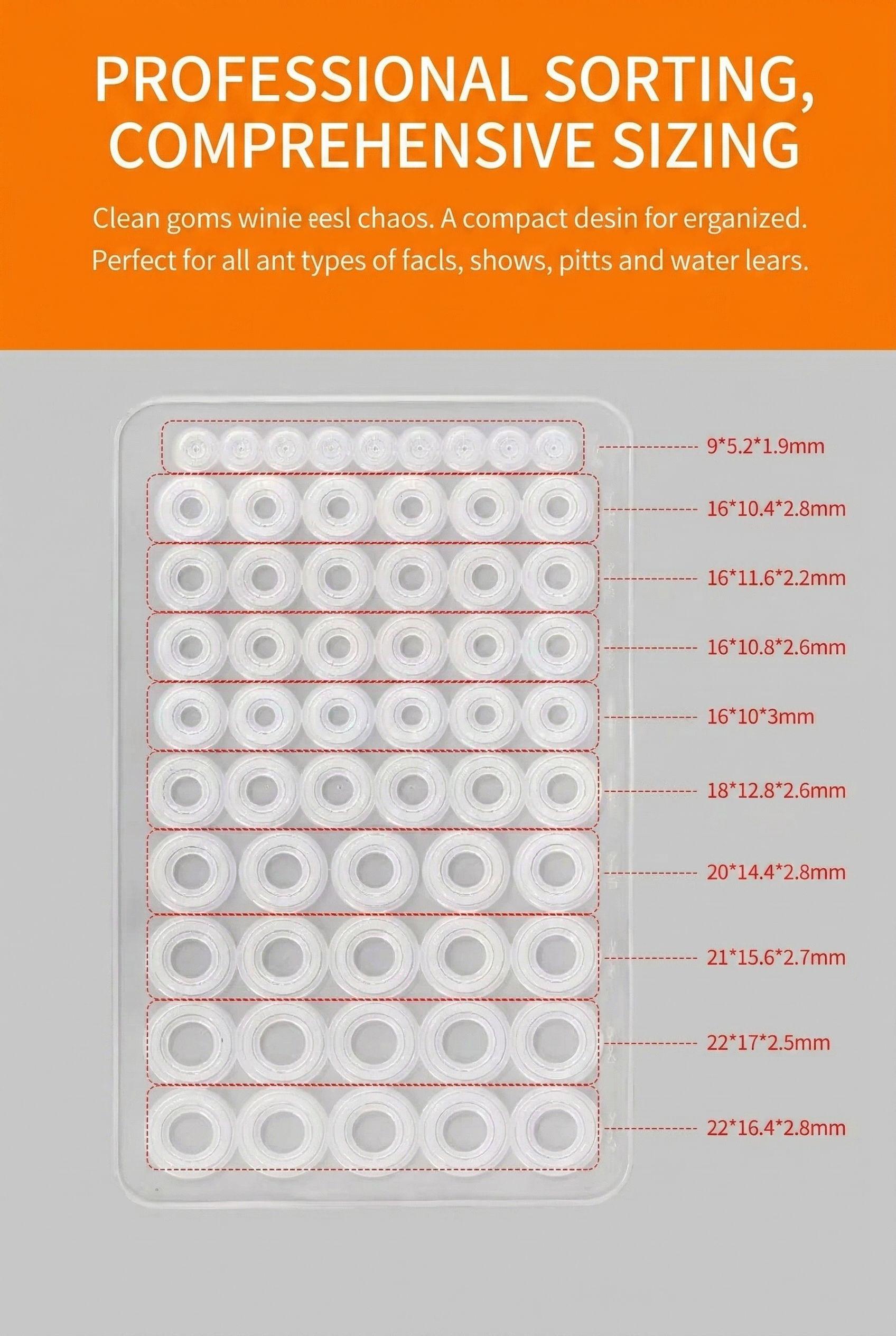 Universal Silicone Gasket Kit - 80+ Pcs Sealing Washer Assortment for Kitchen, Bathroom, Plumbing & Gas - Heat Resistant & Non-Toxic O-Rings for Faucets,