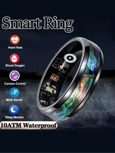 Smart Ring – Wellness Tracker with Heart Rate Monitor, Ring with Heart Beat Monitor, Temperature Check, Sleep, Stress & Cycle Reminder Insights | Auto Activity Detection | Fitness Ring for Men & Women | | No Subscription | Android & iOS Compatible