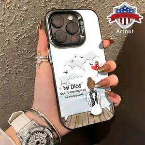 Faith and Fashion Girl Pattern Phone Case for iPhone 17 16 Pro Max 15 Plus 14 13 12 11  Air XR XS Plus Shockproof Drop Protection Durable PC Smartphone Cover