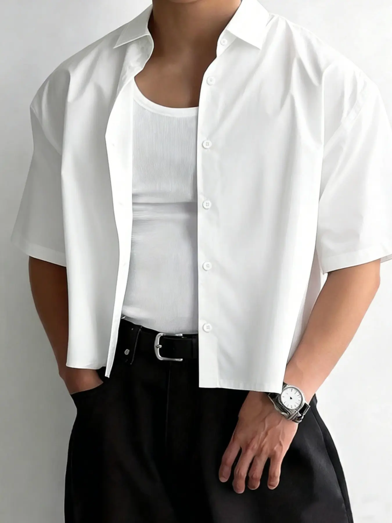 Men's Casual Short Sleeve Graphic Print Shirt, Casual Chic Minimalist, Clean, Regular Fit, Layered Look, Smooth Skin-Friendly Fabric, Breathable, Ideal for Commuting, Fashion Casual Clothes
