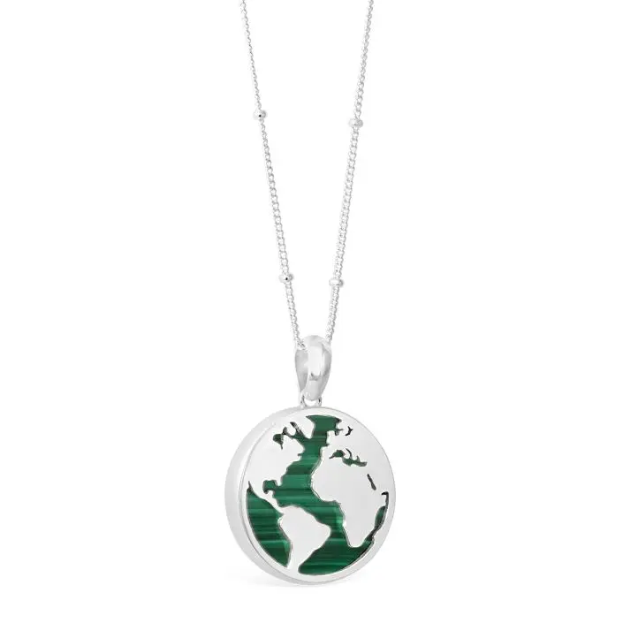 Globe Necklace Malachite By Christine Kesteloo
