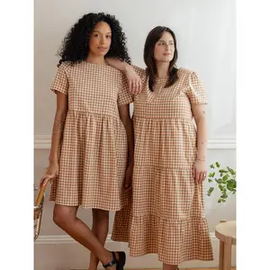Chalet Tiered Dress Cotton Linen