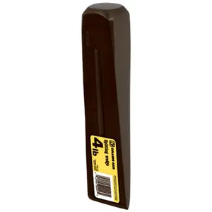 212 MAIN Truper WG4C 4 lbs. Forged Steel Splitting Wedge - Beveled Edge, Square Head Tool for Split Wood, Outdoor Leisure Equipment