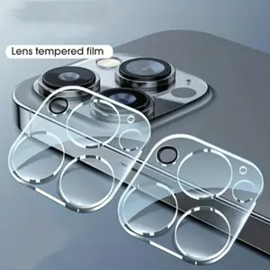 2Pcs Tempered Glass iPhone Lens Screen Protector - Anti-Dirt Anti-Scratch Explosion-Proof Cam Shield - Enhance Your Photography Experience Now!