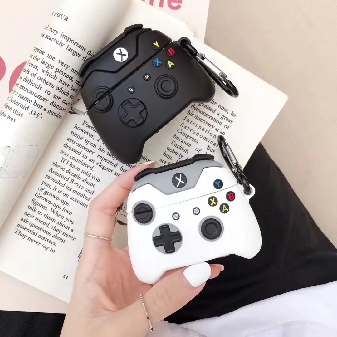 Game Controller-Shaped Earbud Case, 3D Gamepad Silicone Protective Cover for Wireless Earphones