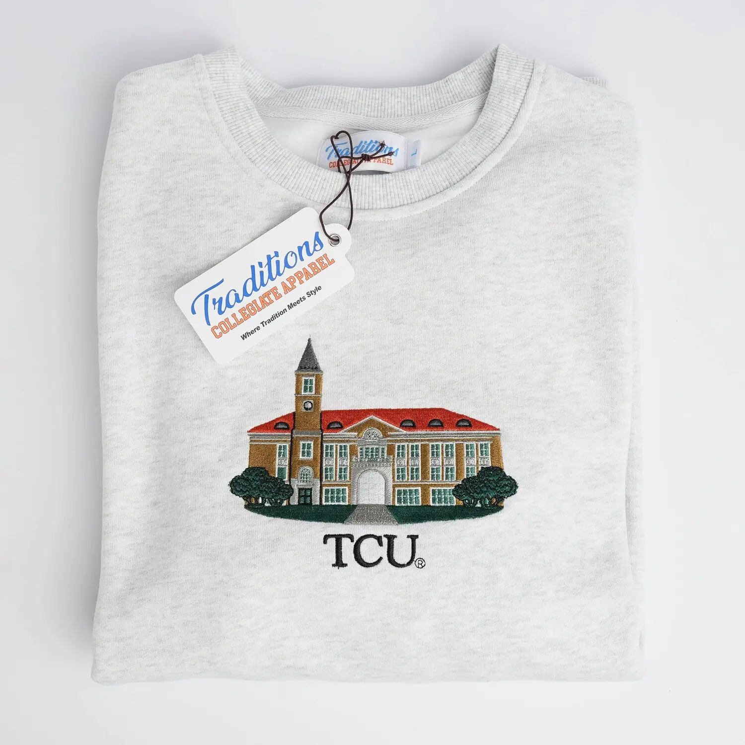 TCU Crewnecks, Embroidered Sweatshirt