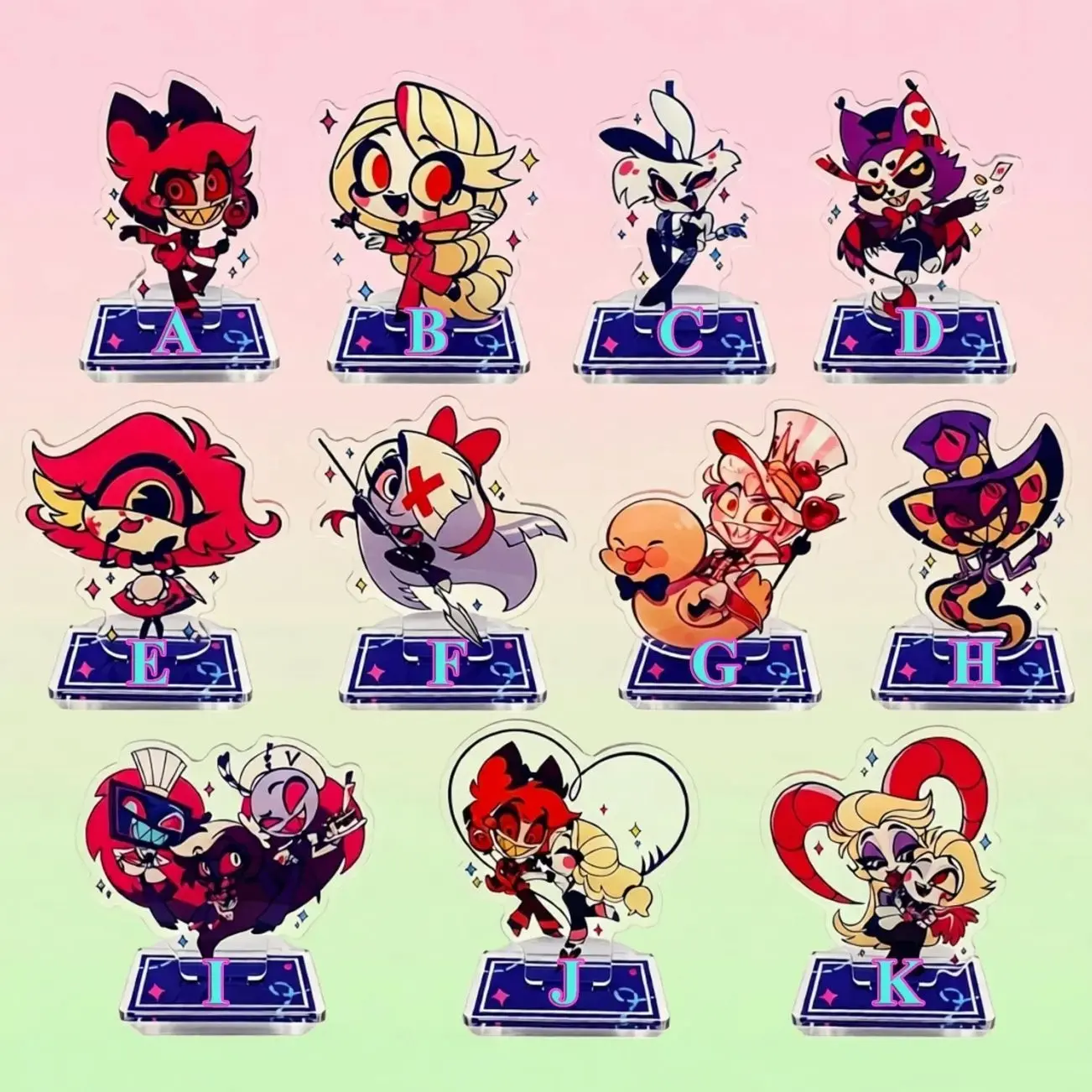 11 ops Hazbin Hotel Character Acrylic Standee Gifts