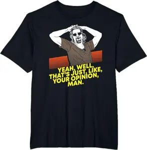 The Big Lebowski The Dude Quote Graphic T-Shirt, Cult Comedy Movie Fan Tee