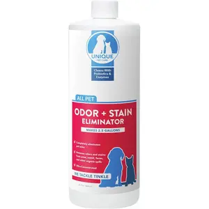 Pet Odor and Stain Eliminator Liquid Concentrate - Makes Over 2.5 Gallons - Eliminates Pet Odors and Stains (32 oz)
