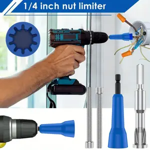 2 Pcs Wire Twister Tool for Drill, Wire Nut Twister Wire Stripper Tool Connector Driver with 1/4" Chuck Cable Quick Stripping Electricians Tools