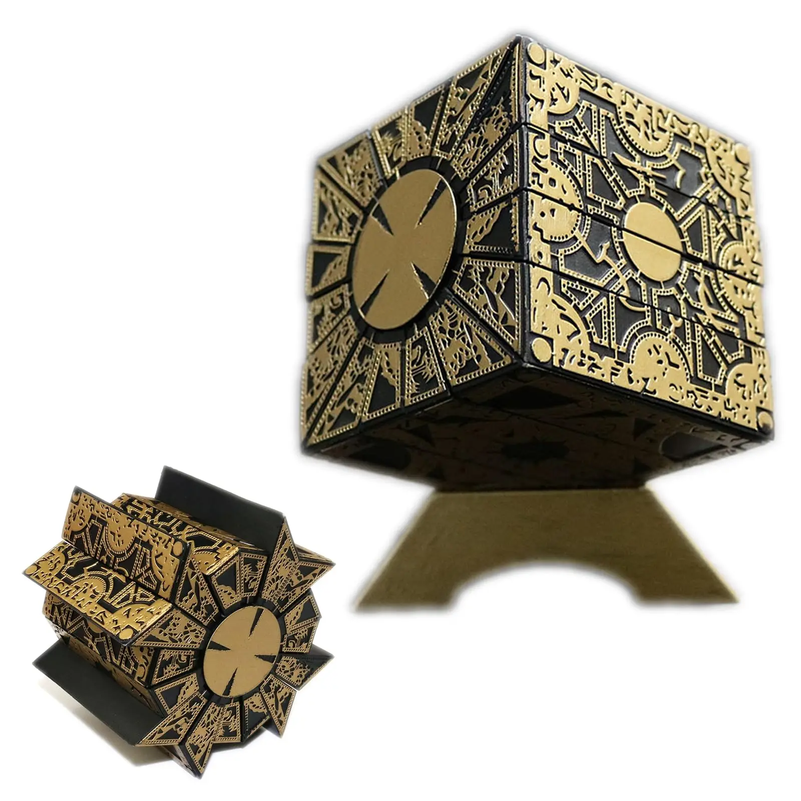 【Halloween Preview】 Horror Puzzle Box Party Favors withDisplay Base, Functional Detachable Movie-Inspired PuzzleBox, Cosplay Prop & Halloween Collectible Gift for ThemedDisplays & Horror Fans