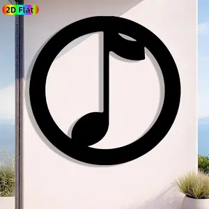 1pc Minimalist Music Note Metal Wall Art, Minimalist Music Note Statue Mural, Iron Craft, Perfect for Living Room, Studio, Office Wall Decor, Silhouette Wall Decor, Artistic Metalwork, Christmas Decor, Ideal Gift for Music Enthusiasts