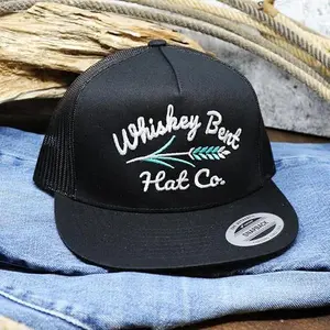 WHISKEY BENT HAT CO. The Cali Adjustable Snapback Western Lifestyle Trucker Hat - Adjustable Snap Closure