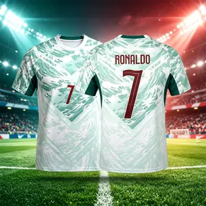 2026 Portugal Home And Away Red Green Black 7# Cristiano Ronaldo Short And Long Sleeve Soccer Jersey Fans Version