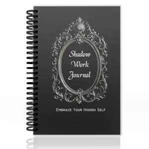 Shadow Work Journal - Embrace Your Hidden Self, Integrate and Transcend Shadows, Cultivate Inner Love | Guided Exercises for Healing and Nurturing, Black Cover with Ornate Frame Design