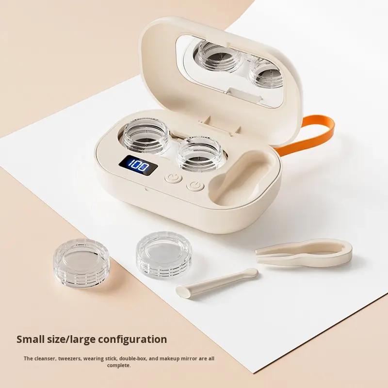 2026 Ultra-High Frequency Rechargeable Contact Lens Cleaner | Automatic Ultrasonic Cleaning Device with Extra-Long Battery Life | Portable Daily Storage Case for Travel Home Use
