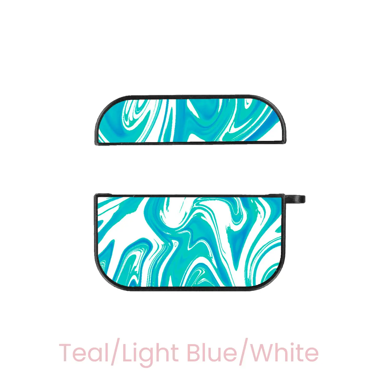 abbyrose Water Marble AirPod Case AirPod (1st/2nd gen) Rigid Plastic Teal/Light Blue/White