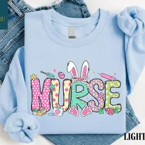 Easter Nurse T-Shirt or Sweatshirt, Nurse Life Sweatshirt, Easter Nursing Sweater, Easter Medical Tee, Nursing Student Tee, Comfort Colors T-Shirt