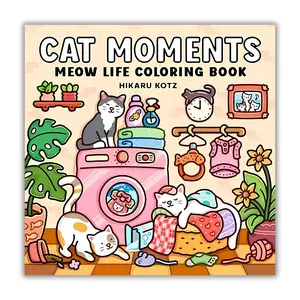 Cat Moments: Meow Life Coloring Book for Adults and Teens unique gift whimsical drawing