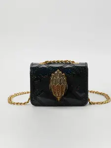 Mini Crossbody Bag with Chain, Magnetic Flip Cover, Colorblock Design, Casual Style, All Seasons, Multi-Color Options, Shoulder Wallet, Fashion Crossbody Pouch
