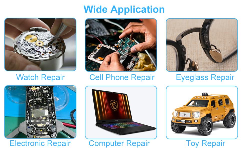 11 Pcs Small Precision Screwdriver Set, Tiny Screwdriver Set, Mini Screw Driver Kit with Slotted and Phillips Heads, Ideal for Watch, Eyeglasses, Toys, Electronics, Computer Repair