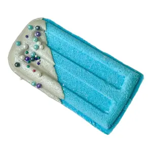 The Lavish Goat, Blue Popsicle Bath Bomb with Prize inside, Made in the USA,  Luxury Foaming Bath Bomb for Kids and Adults