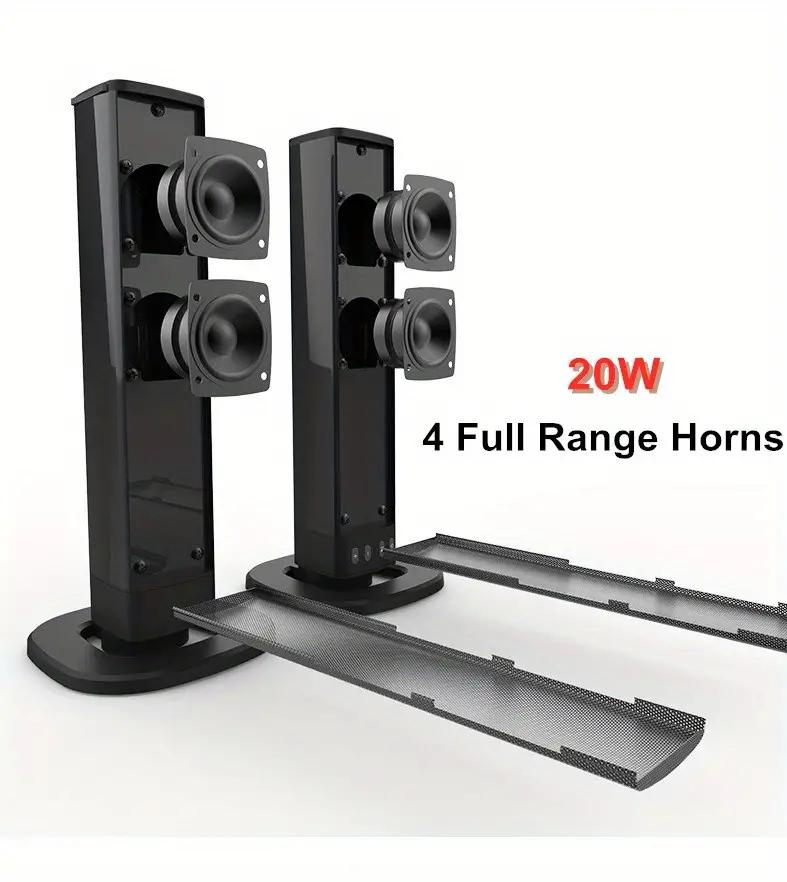 20W 3D TV Sound Bar Subwoofer Music Player Wired Wireless Home Surround Sound Bar For Computer Cinema TV Speaker