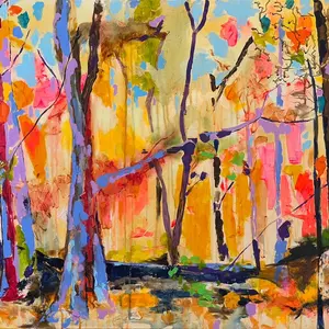 November Into December by Rick Osborn - Abstract Artwork Featuring Trees and Colors