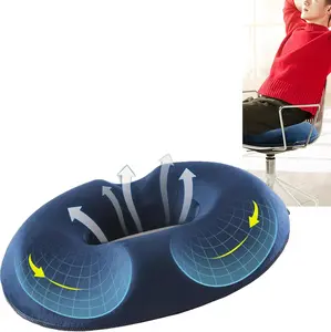 Memory Foam Tailbone Donut Pillow - Ergonomic Design for Spinal Protection, Coccyx Protection Area, Anus Area & Legs Area, Soft and Comfortable