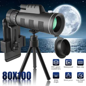 Astronomy-Grade 80x100 Zoom Monocular - Professional Spotting Scope with Day/Night Vision | Tripod, Phone Mount & Durable Bag Included | Perfect for Bird Watchers, Hunters & Outdoor Enthusiasts