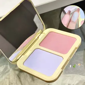 ✨ 2-in-1 Blush Palette with Mirror 🪞 Cheek Makeup Duo Dual Color Cheek & Eyeshadow｜Lightweight Natural Look & Long-Lasting Matte Blur Effect 🕑 Natural Flush for All Skin Tones 🌸 Perfect Christmas Gift & Unisex Makeup Must-Have！