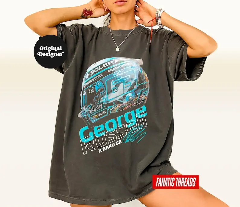 George Russell Formula Baku SE Helmet Shirt, Vintage Formula Racing, Formula Retro Graphic Tee, Formula  Merch, Gift for Russell 63 Fans