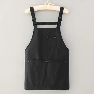 Japanese-Style Lightweight Apron - Adjustable Strap with Large Front Pocket, Breathable Cooking Gardening BBQ Apron - Minimalist Design Suitable for Professional Chefs and Home Use - Olive Green/Other  Easy--Clean Workwear